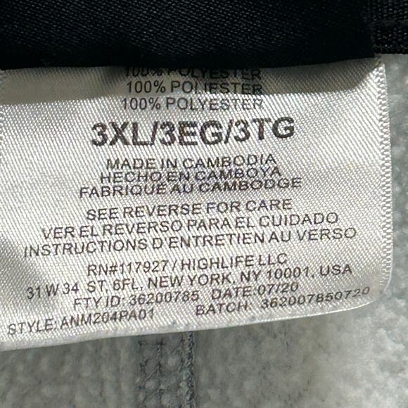 And1 Cargo Sweatpants Mens 3X Gray Fleece Lined Elastic Waist Drawstring - Picture 11 of 13